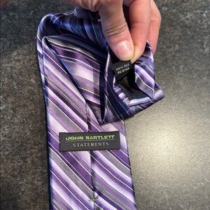 Purple Silk Striped Tie
